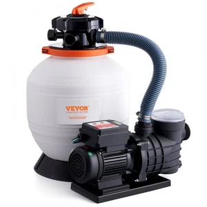 Sand Filter Above Ground Pool 450W Pump 13000L/H Flow 6 Way Valve System - Picture 1 of 8