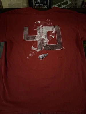 Camiseta Henrik Zetterberg #40 Detroit Red Wings Usada Jugador Juvenil Talla XL Foto 1 de 4