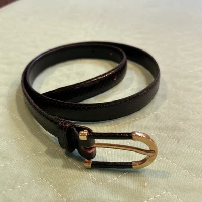 VTG 80's RAYMAN/RIDLESS Black Snakeskin Look Thin Women’s Belt 32” Medium GUC - Imagem 1 de 4