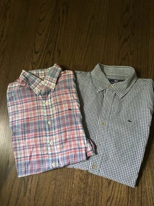 Vineyard Vines Boys Size L (16) Lot Of 2 LS Button Down - Picture 1 of 5