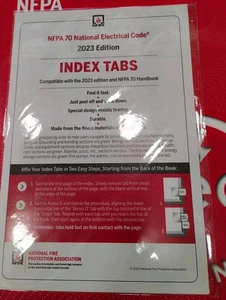 Index Tabs For NFPA 70 2023 National Electronic Code USA Stock Free Shipping - Picture 1 of 3