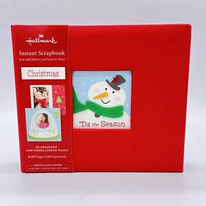 NUEVO Álbum de recortes instantáneo Hallmark Tis The Season 6" x 6" 20 páginas caja fuerte para fotos - Imagen 1 de 12
