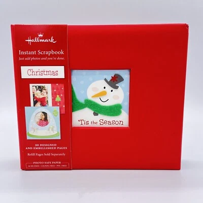 NEW Hallmark Tis The Season Instant Scrapbook Album 6" x 6" 20 Page Photo Safe - image 1 of 4