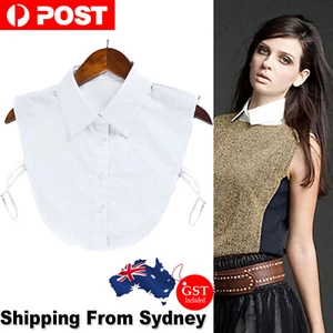 Fake Collar Lapel Shirt Necklace Ladies Women False Detachable Blouse Peter Pan - Picture 1 of 11