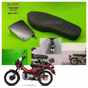 Long Seat Driver Passenger Black Trail For Honda CT125 Hunter Trail 2020 - 2023 - Foto 1 di 8