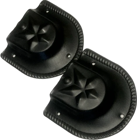 Trunk Handle Loop Star Design For Camel Back Steamer Black Finish Steel Pair Cover