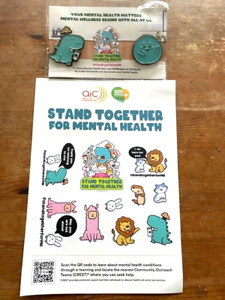 Singapore Starbucks & Singapore Mental Health Sticker & Pin Set