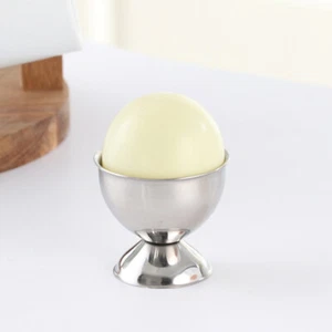 2 Pcs Steamed Egg Stand Cups for Boiled Eggs Holder Stainless Steel - Picture 1 of 12