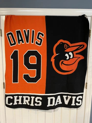 MLB Baltimore Orioles Chris Davis #19 Super Soft Large Throw Blanket 46" X 60" Cover