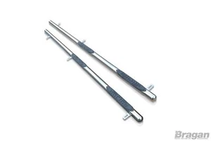 Barras laterales - extremos redondos + almohadilla de 4 pasos para adaptarse a Vauxhall Opel Combo E 2019 + acero inoxidable - Imagen 1 de 5