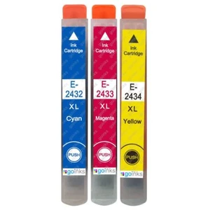 3 C/M/Y Cartouches d'encre pour Epson Expression Photo XP-750, XP-850, XP-950 - Photo 1/6