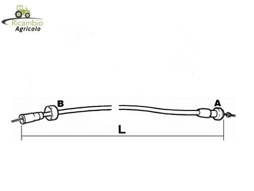 FILO TRASMISSIONE CONTAGIRI CONTAORE PER TRATTORE FIAT-LANDINI cod.4976739 - Immagine 1 di 1