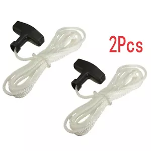 2* Recoil Pull Start Handle with Rope Cord Kit For Lawn Mower Chainsaw Trimmer l - Picture 1 of 9