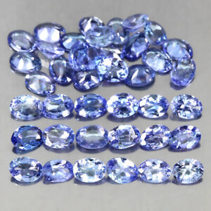 Oval Cut Lot 40pcs 5.82ct 4x3mm 100% Natural Rich Blue Violet Tanzanite Unheated