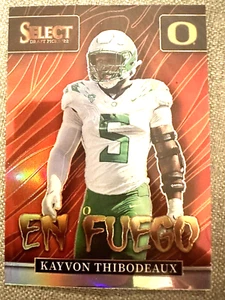 2022 Select Draft Football #EN-KT Kayvon Thibodeaux EN FUEGO RC MINT - Picture 1 of 2
