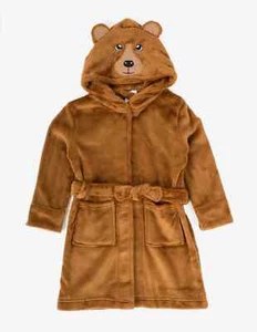 New Kid’s Fleece Hooded Bear Robe Size 4/5 – Super Soft, Cozy & Adorable! - Picture 1 of 3