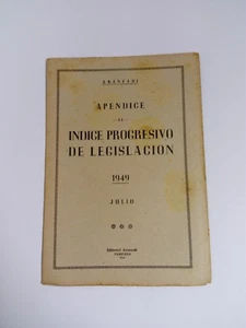 Aranzadi Appendix To The Progressive Index Of Legislation 1949 - July - Picture 1 of 1