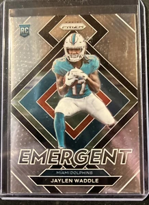 JAYLEN WADDLE RC 2021 Panini PRIZM Football EMERGENT ROOKIE Miami DOLPHINS #E-8 - Picture 1 of 2
