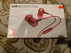JBL LIVE 100 In-Ear Only Headset - Red - Photo 1 sur 4