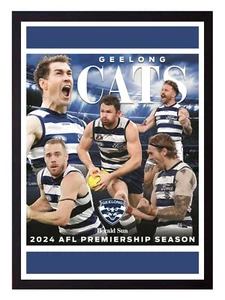 Póster enmarcado 2024 Geelong Cats AFL - 62cm x 44,5cm x 3cm - Imagen 1 de 4