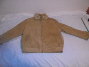 Mens Large Comstock Suede Leather Jacket Winter Coat - Picture 1 of 4