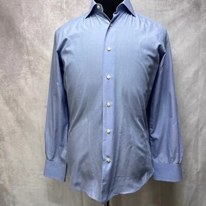 J Lindeberg Button Up Dress Shirt Mens 38 15" Light Blue Long Sleeve Regular Fit - Picture 1 of 7