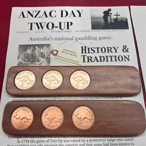 1995 Hardwood Two-Up Game. 30th Birthday Gift Present. Australian Pennies. 2UP - Picture 1 of 52