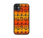 African Tribal Rubber Phone Case Africa Orange Pattern Traditional E710