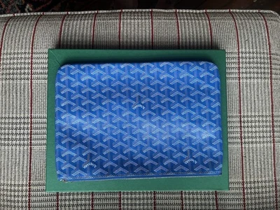 Bolsa azul Goyard Pochette Senat 2 mm Foto 1 de 4