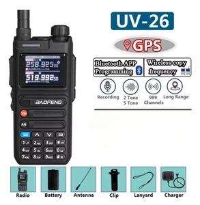 BAOFENG UV26 Walkie Talkie Multi Band USB C GPS Bluetooth APP Programming Record - Picture 1 of 17