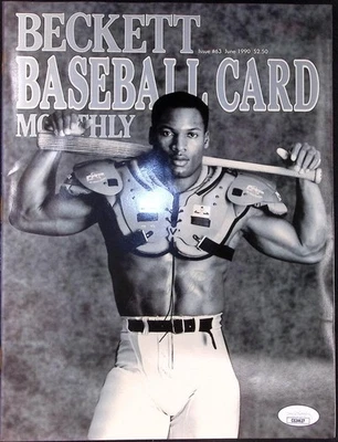 Bo Jackson Football Baseball Signed Autographed Beckett Magazine JSA Authentic - Image 1 of 2
