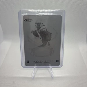 2006 sage hit Printing Plate Black 1/1 Vernon Davis D18 - Picture 1 of 2