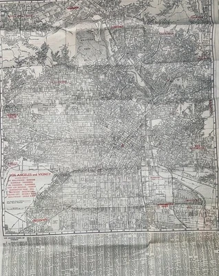 c1943 Los Angeles City and County Street Map - Chamber of Commerce - Clason map - Image 1 of 4