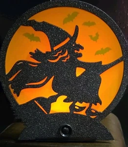 Hallmark Shadowcaster Spooky Witch Moon Halloween Shadow Light Projector - Picture 1 of 10