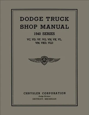 1940 Dodge Truck Tienda Manual 40 Reparación Servicio Camioneta Panel Screenside - Imagen 1 de 4
