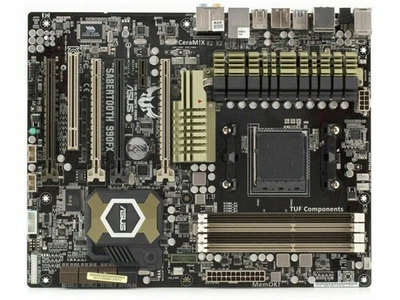 ASUS SABERTOOTH 990FX Socket AM3+ DDR3 AMD 990FX USB3.0 SATA ATX Motherboard - Image 1 of 3