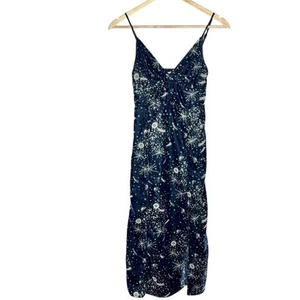 Urban Outfitters Babydoll Blue Velvet Constellation Midi Dress Size XS Celestial - Picture 1 of 9