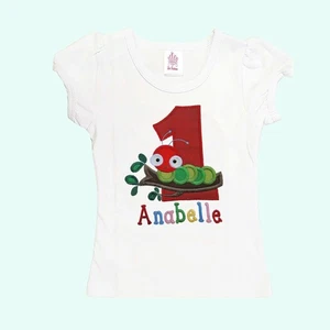 Caterpillar Shirt, School Colorful Caterpillar Shirt, Birthday Girls Caterpillar - Picture 1 of 3