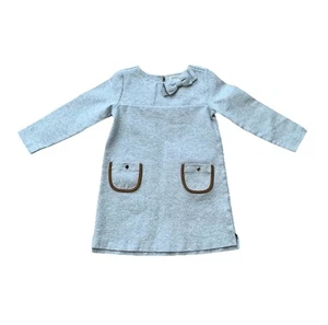 Hope & Henry Gray Long Sleeve Riding Dress Size 4 Patch Elbows - Picture 1 of 10
