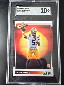 2024 Score #4 Jayden Daniels Hot Rookies SGC 10 RC LOOKS AMAZING - Picture 1 of 2