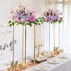 Sziqiqi Wedding Centerpieces for Tables Gold - Tall Metal Flower Stand Decora... - Picture 1 of 7