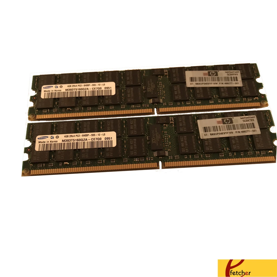 8GB KIT 2 x 4GB HP Compaq ProLiant DL180 G5 DL185 DL385 G5p G6 Ram Memory - Image 1 of 1
