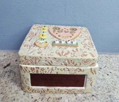 Demdaco /Silvestri -Lori Siebert Collectible Box-1 Corinthians 13:13-Faith Hope - Image 1 of 4