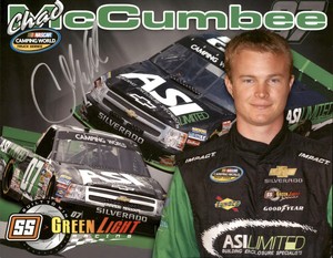 Chad McCumbee Signed Hero Post Card Photo NASCAR Racing *Autograph Den*