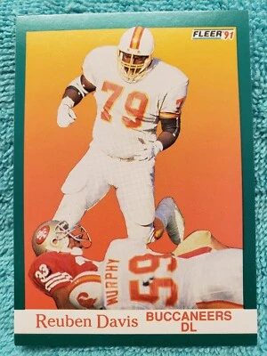 1991 FLEER REUBEN DAVIS #372 TAMPA BAY BUCCANEERS - Image 1 of 4