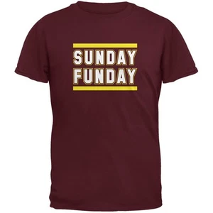 Sunday Funday Washington Maroon Adult T-Shirt - Picture 1 of 1