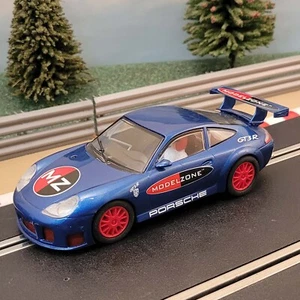 Scalextric 1:32 Car - C2470 Blue Porsche 911 GT3R MODELZONE *LIGHTS* - Picture 1 of 1