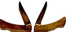 2 (Two) Camillus USA Single Blade Lock Back Folding Pocket Knives  Skeltons READ