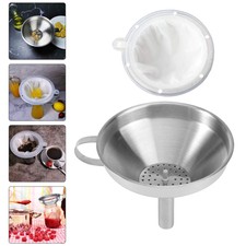 3Pcs Cooking Funnels Small Metal Funnel Metal Funnel with Filter