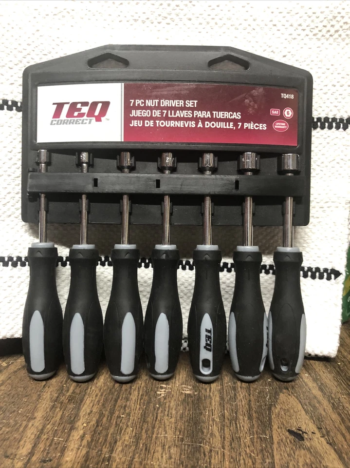 TEQ Correct - 7 Pieces - Nut Driver Set 6pt (5mm - 12mm) METRIC TQ419 -